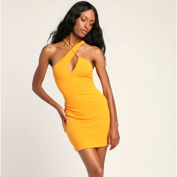 Lulu’s Orange mini dress size XS NWT - Picture 1 of 13